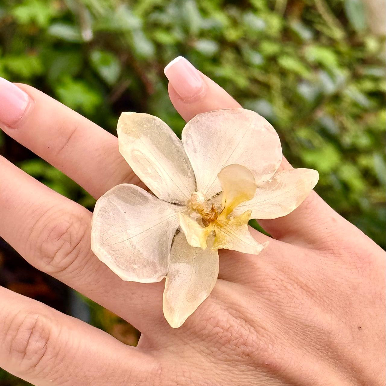Ivory Glow Orchid Ring
